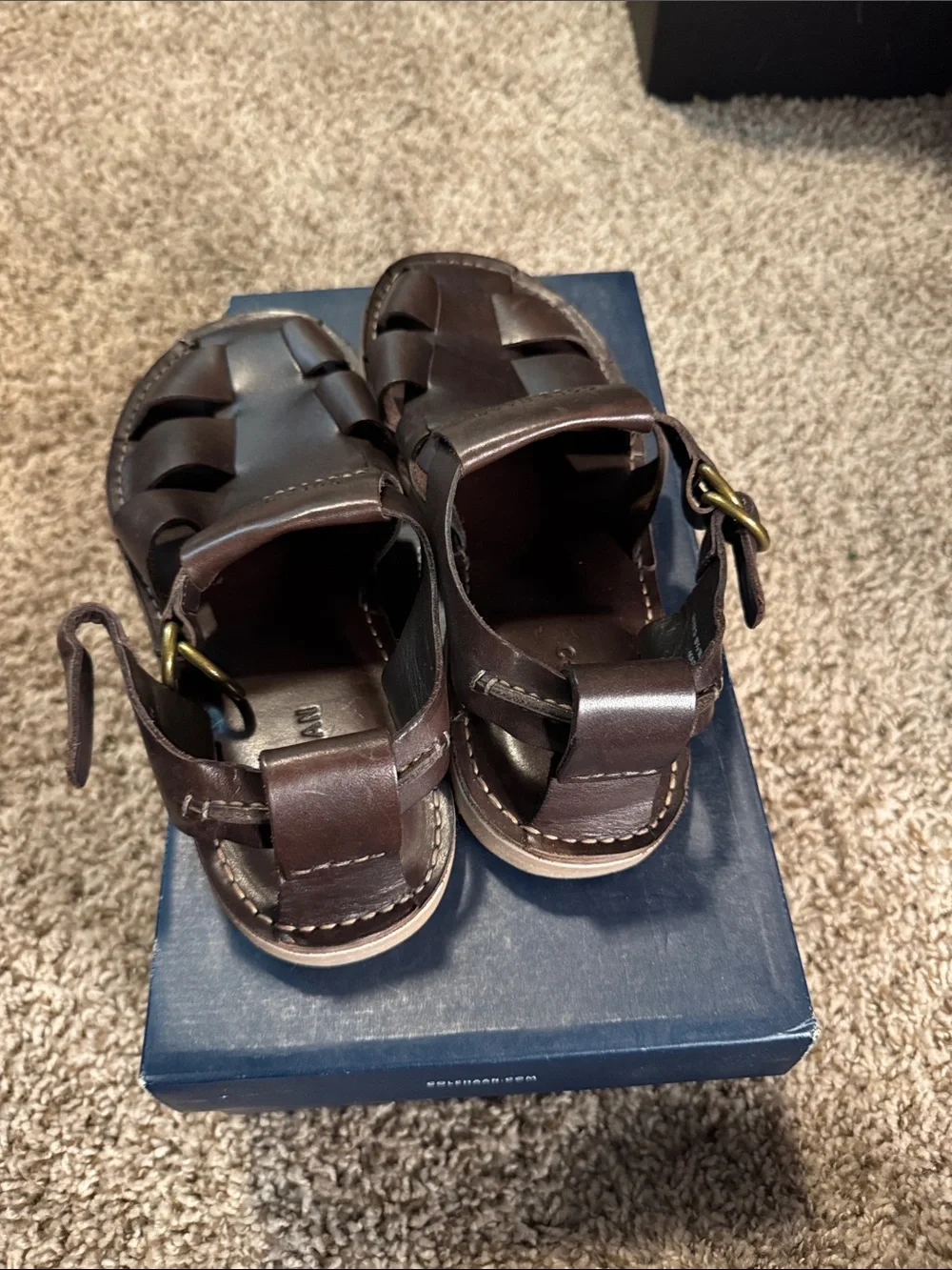 Cole Haan Brown Leather Men’s Fisherman Sandals